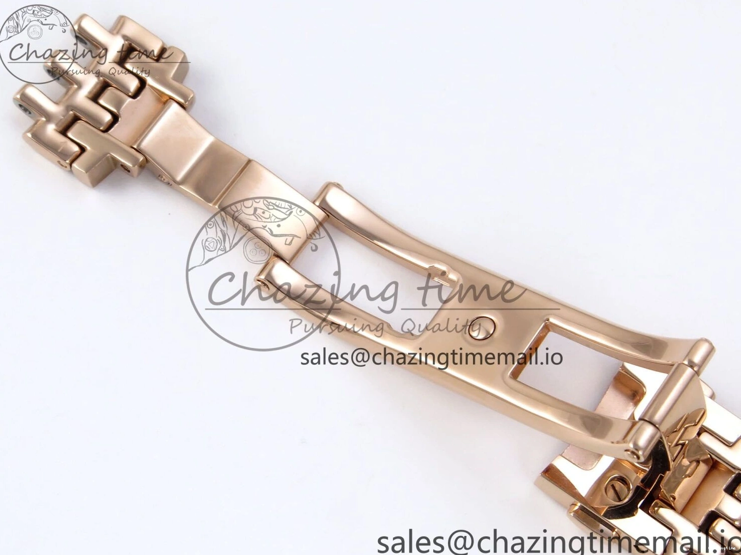 0102 De Ville Prestige Ladies RG VSF 1:1 Best Edition Brown Diamonds Dial on RG Bracelet A Sophisticated 7681